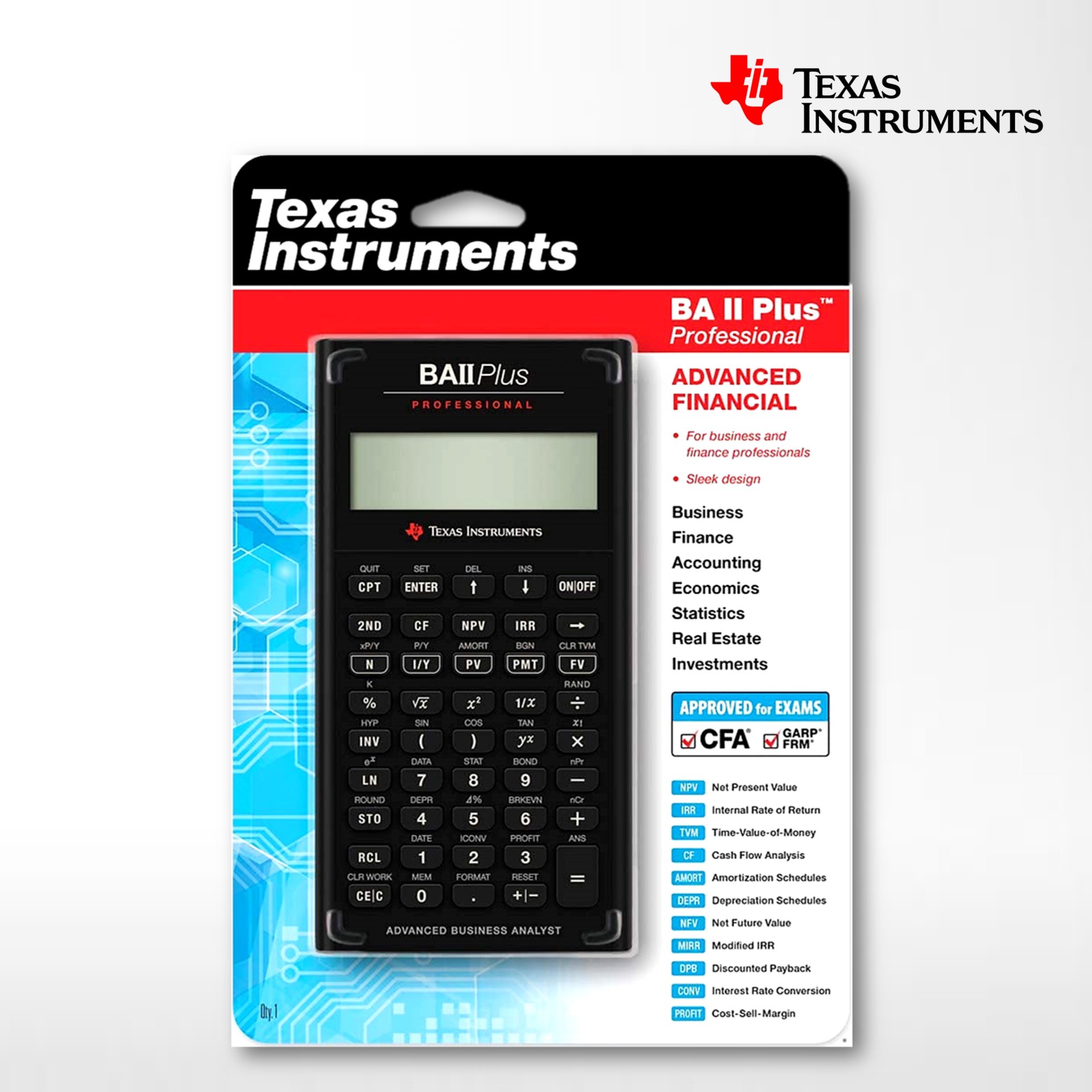 BA II Plus Pro Financial Calculators Texas Instruments opentech
