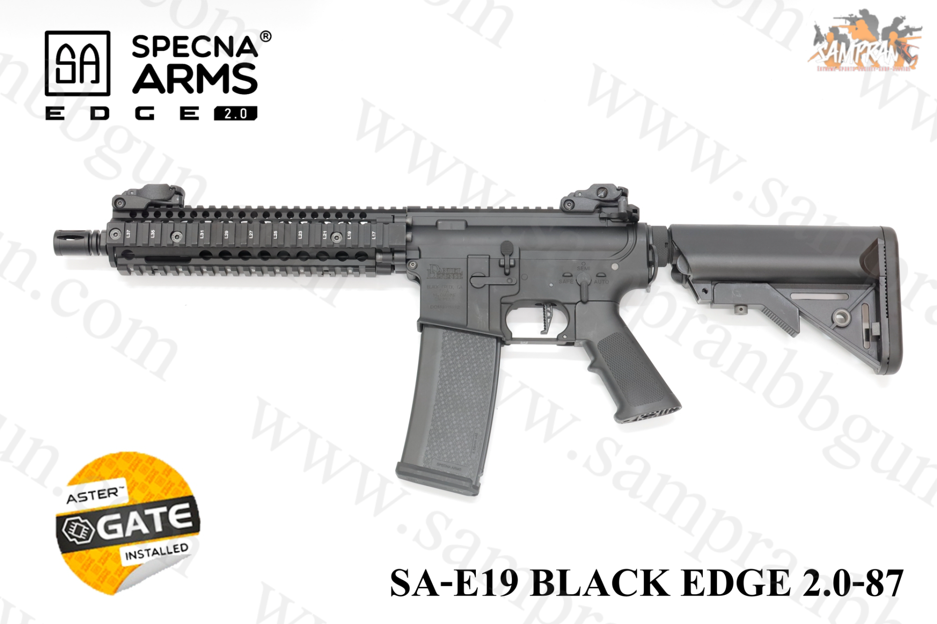 Specna Arms SA-E19 BK EDGE 2.0 MK18 MOD1 สีดำ - EMG Arms (มาพร้อม