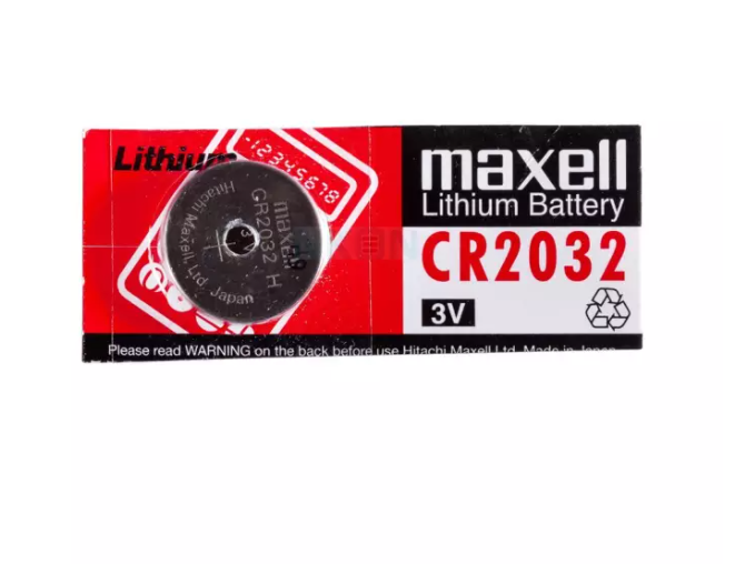 ปุ่มกุญแจรีโมทรถยนต์ Maxell Cr2032H 3V Cr2032 3 ชิ้น