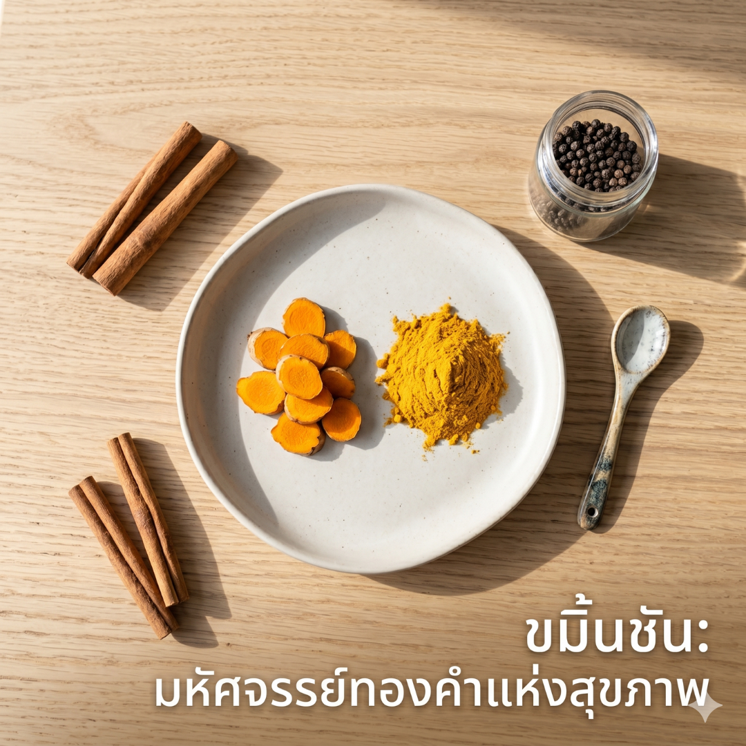 "ขมิ้นชัน" สมุนไพรสีทอง กับความลับที่คนรักสุขภาพต้องรู้! 