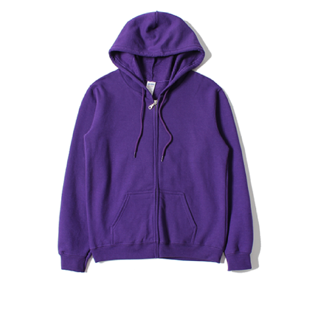 Gildan Full Zip Hooded Purple