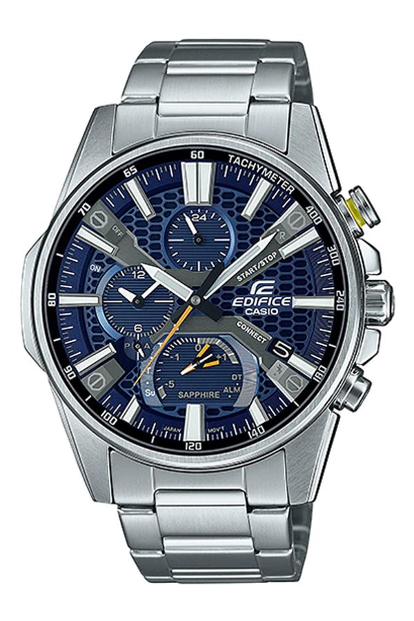 Casio Edifice นาฬิกาข้อมือผู้ชาย สายสแตนเลส รุ่น EQB-1200D-2A - สีเงิน