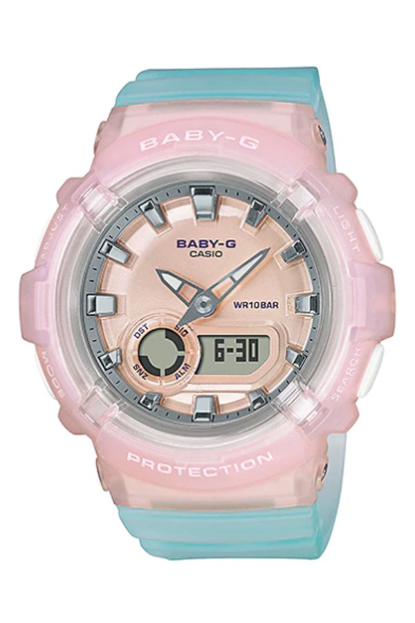 Casio Baby-G นาฬิกาข้อมือผู้หญิง สายเรซิ่น รุ่น BGA-280-4A3 – สีฟ้า สีชมพู