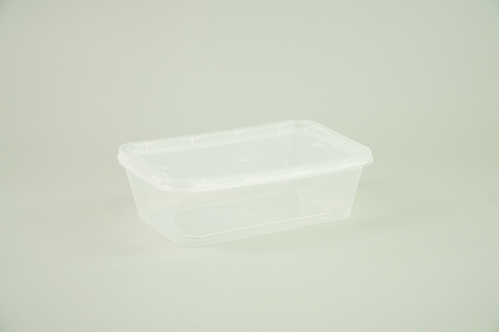กล่องอาหาร PP สีใส เหลี่ยม 750ml. ขนาด 12x17x5 cm.