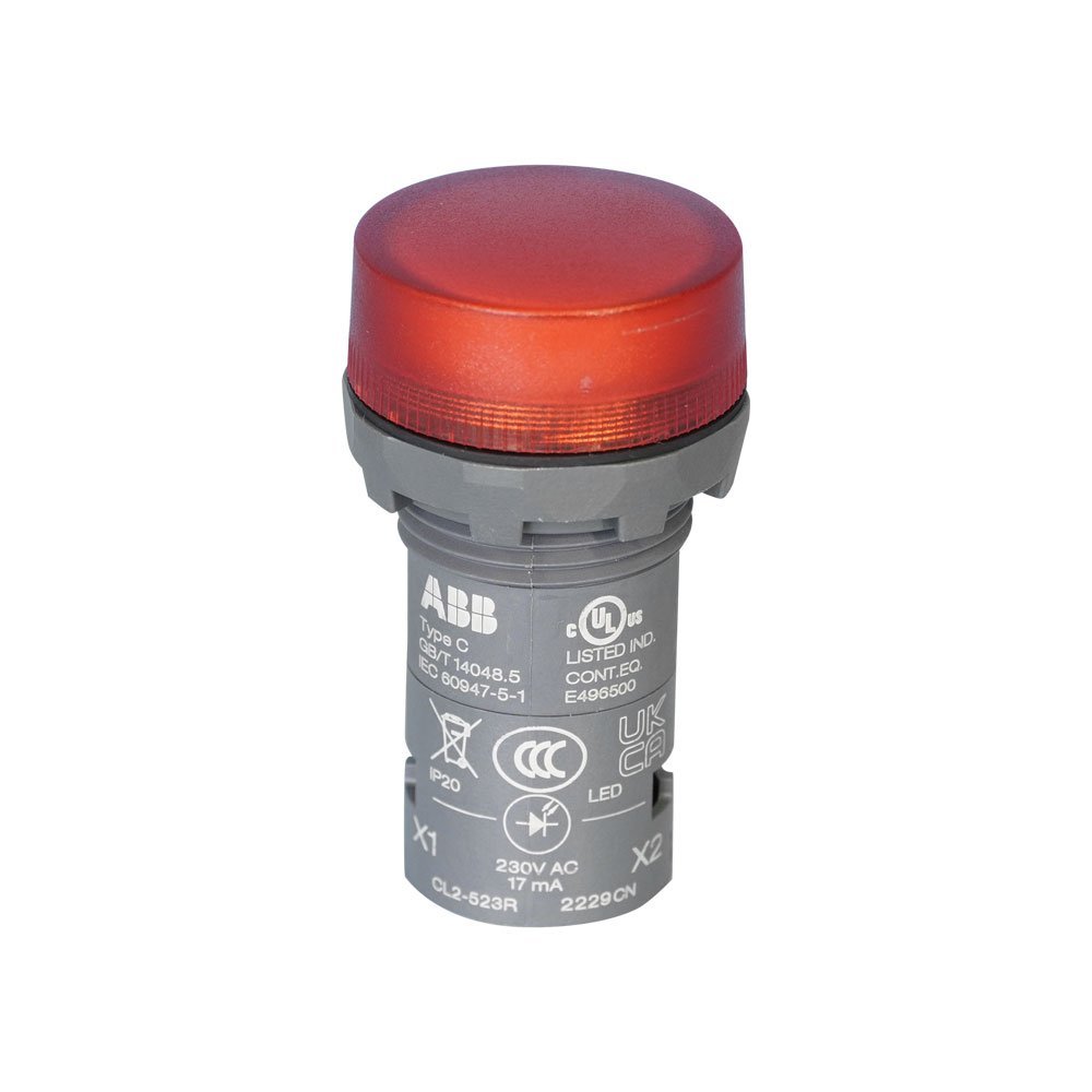 ABB Pilot Lamp,RED 220V 22mm ไฟหน้าตู้ ไฟแสดงสถานะ สีแดง