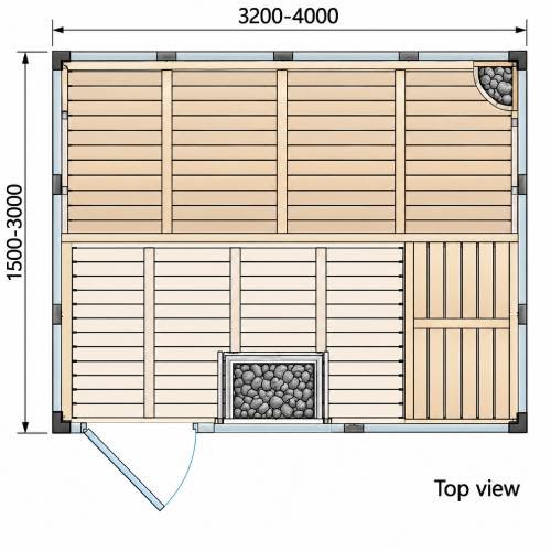 STANDARD Sauna Room plan 1