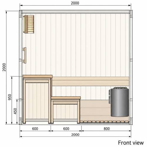 STANDARD Sauna Room plan 2