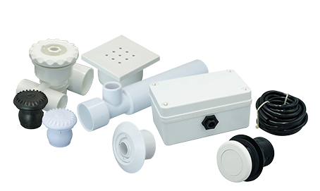 หมวดอุปกรณ์ Spa Jet and Fittings สำหรับสระว่ายน้ำ