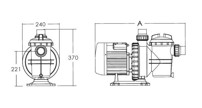EMAUX SC Series Pump Dimension Drawing