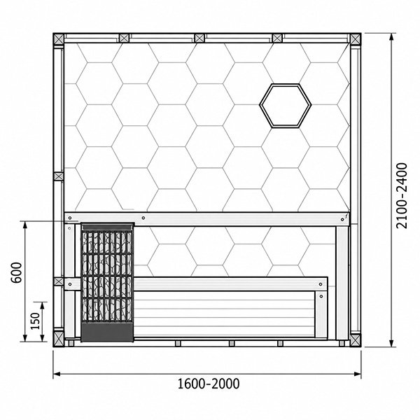 HONEY Sauna Room plan 2