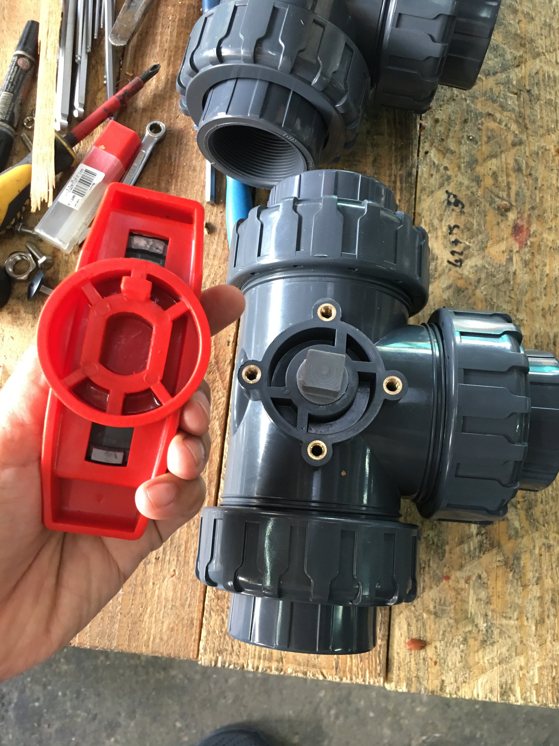 UPVC Pneumatic Actuator 3 way Ball Valve
