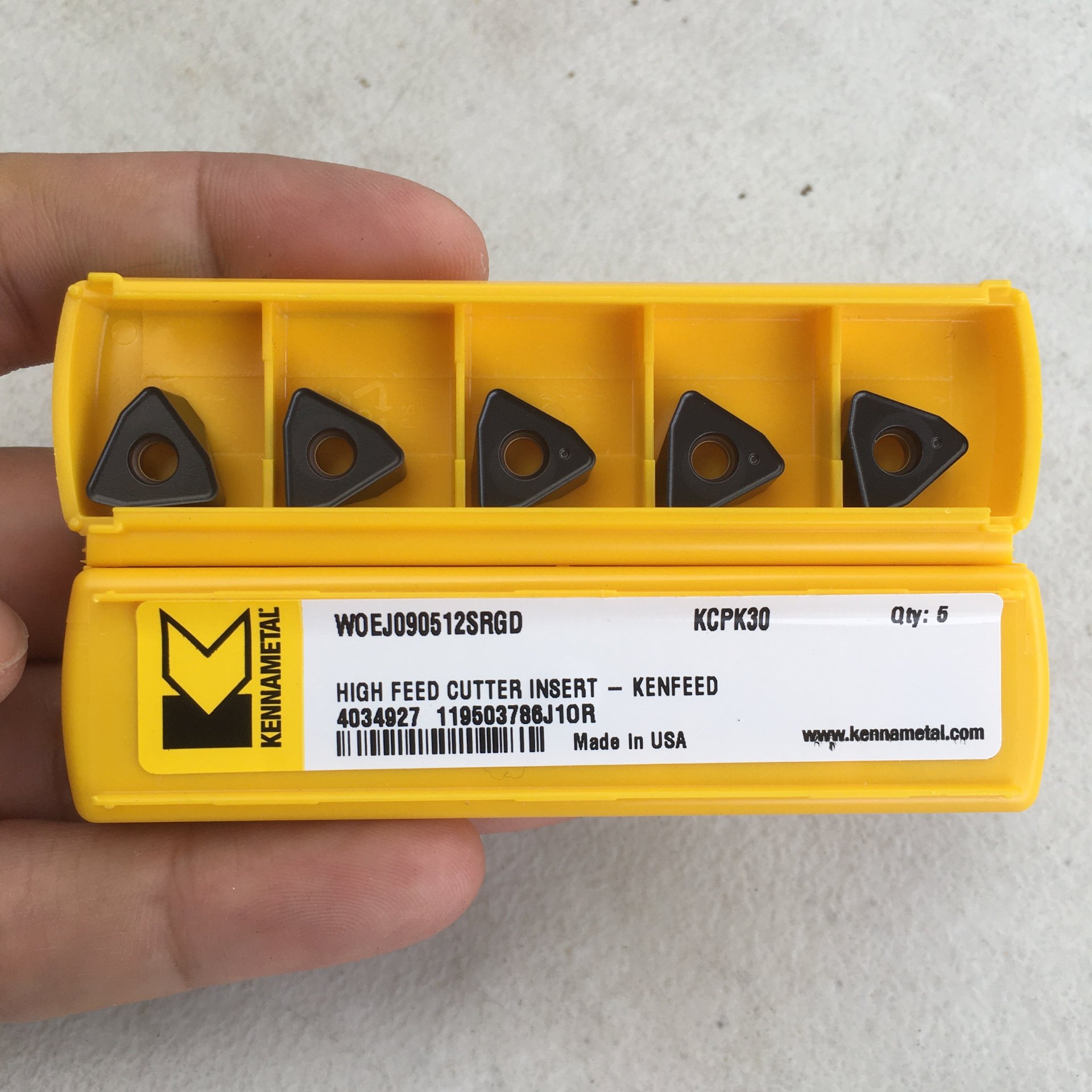 Kennametal Milling insert WOEJ090512SRGD