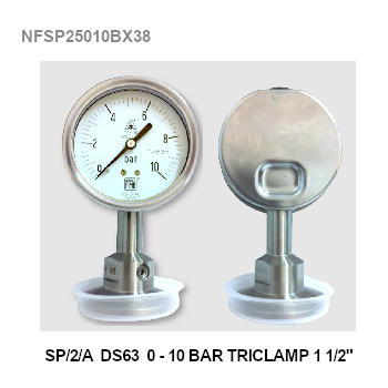 SP/2/A DS63 0-10Bar Triclamp 1 1/2"