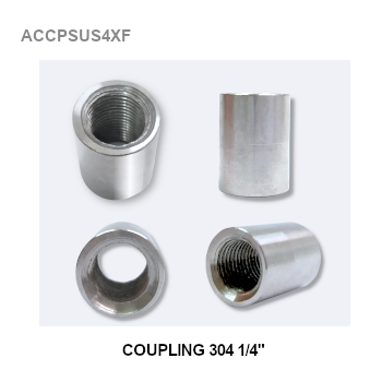 1/4" coupling syphon SUS 304