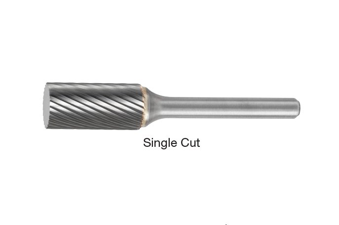 SB-M Cylindrical with End Cut • Single-Cut Burs • Metric