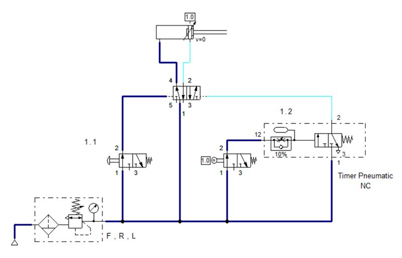 วงจร Timer Pneumatic