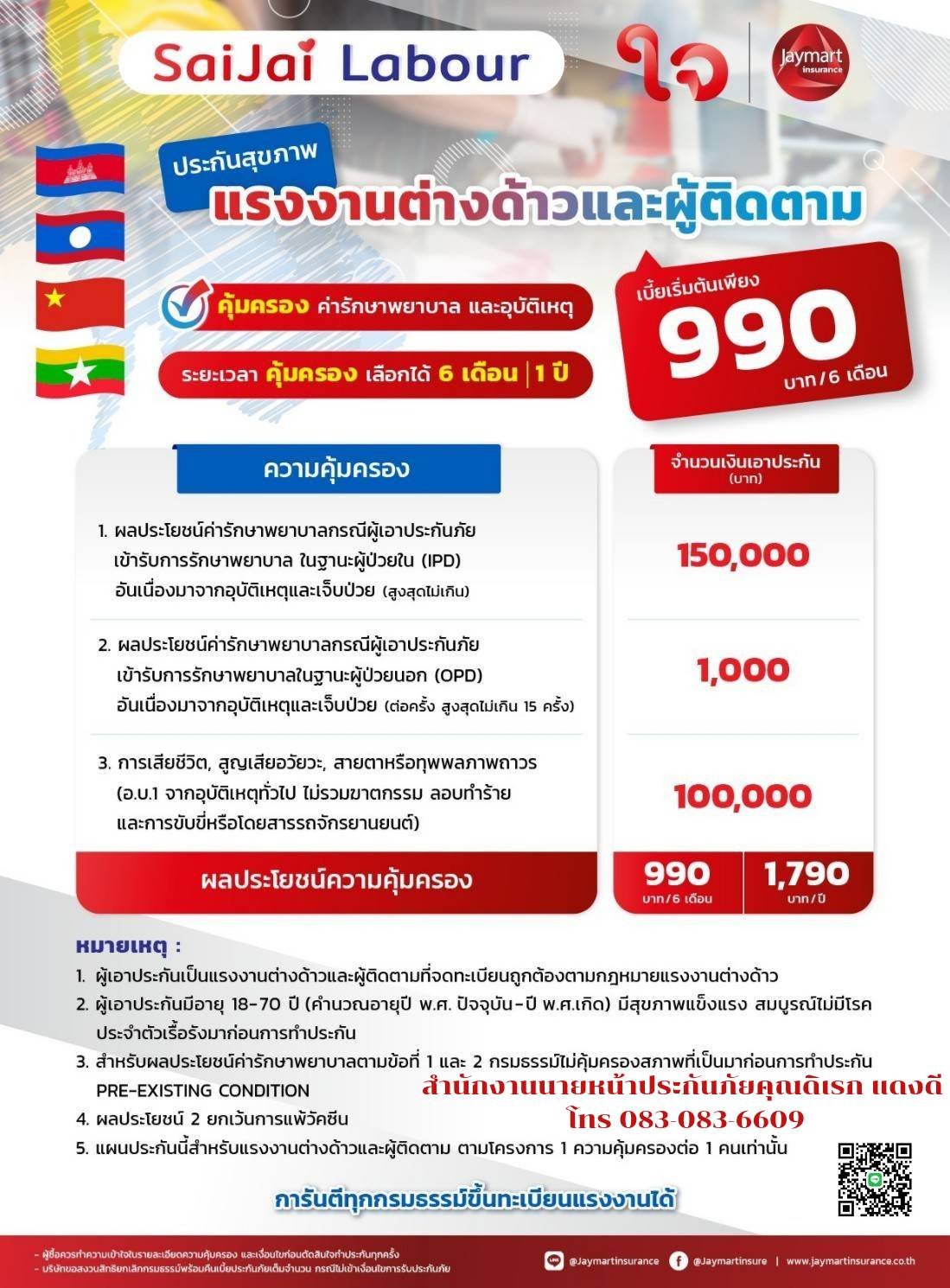 ประกันสุขภาพแรงงานต่างด้าวและผู้ติดตาม