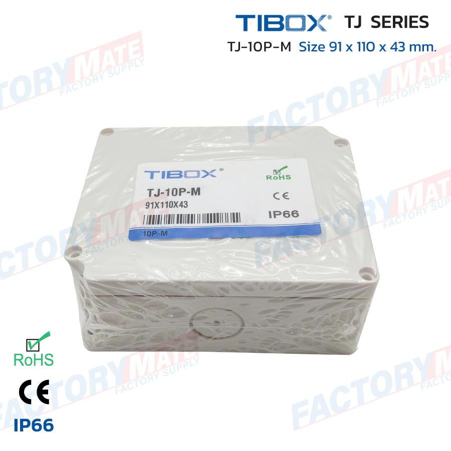 TIBOX TJ10PM กล่องเทอร์มินอลพลาสติกกันน้ำIP66, Plastic Terminal Block