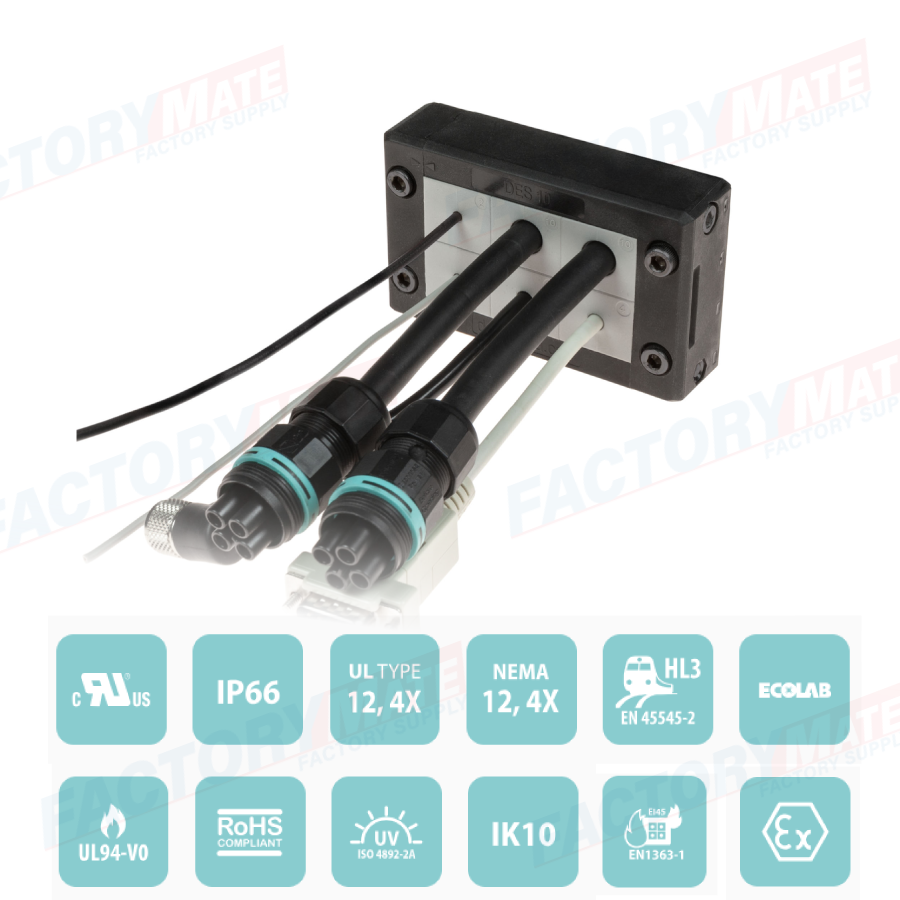 DES 10 Divisible cable entry system  frame for cables with and without connectors