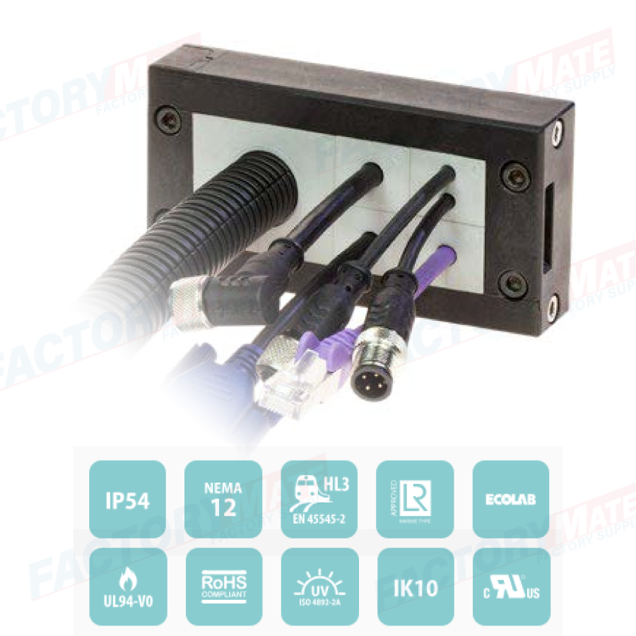 Modular Cable Frame DES 16M Modular frame for cables with and without connectors