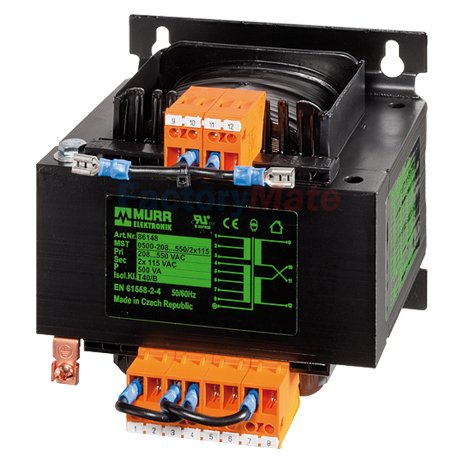 MTS 1-PHASE CONTROL AND ISOLATION TRANSFORMER P: 100-250VA IN: 208...550VAC OUT: 24VAC