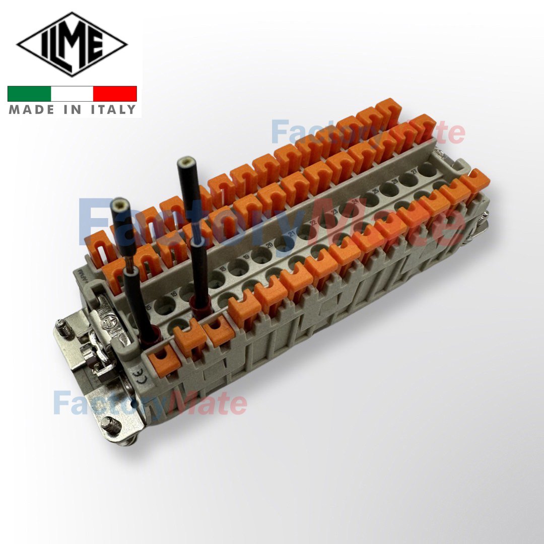 Spring Terminal Connection ILME Female insert, CDSH series, SQUICH® spring terminal connection ...