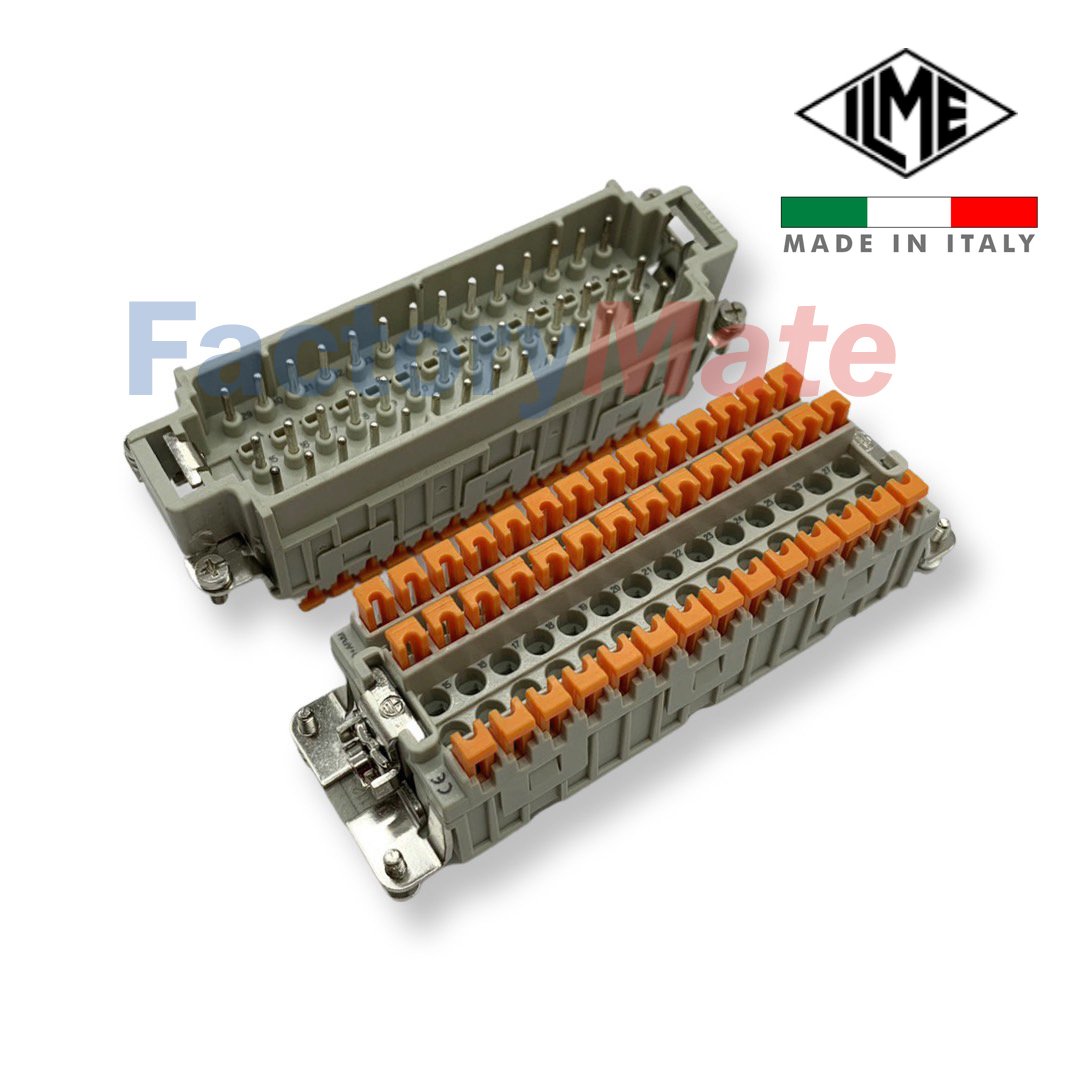 Spring Terminal Connection ILME Female insert, CDSH series, SQUICH® spring terminal connection ...