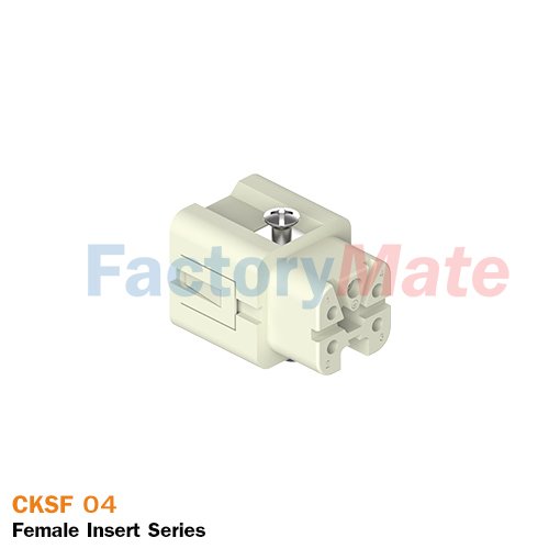 ILME CKSF 04 | Female insert, CKS series, spring terminal connection, 4 poles + PE, 10 A 400 V 4 kV 3, size "21.21"