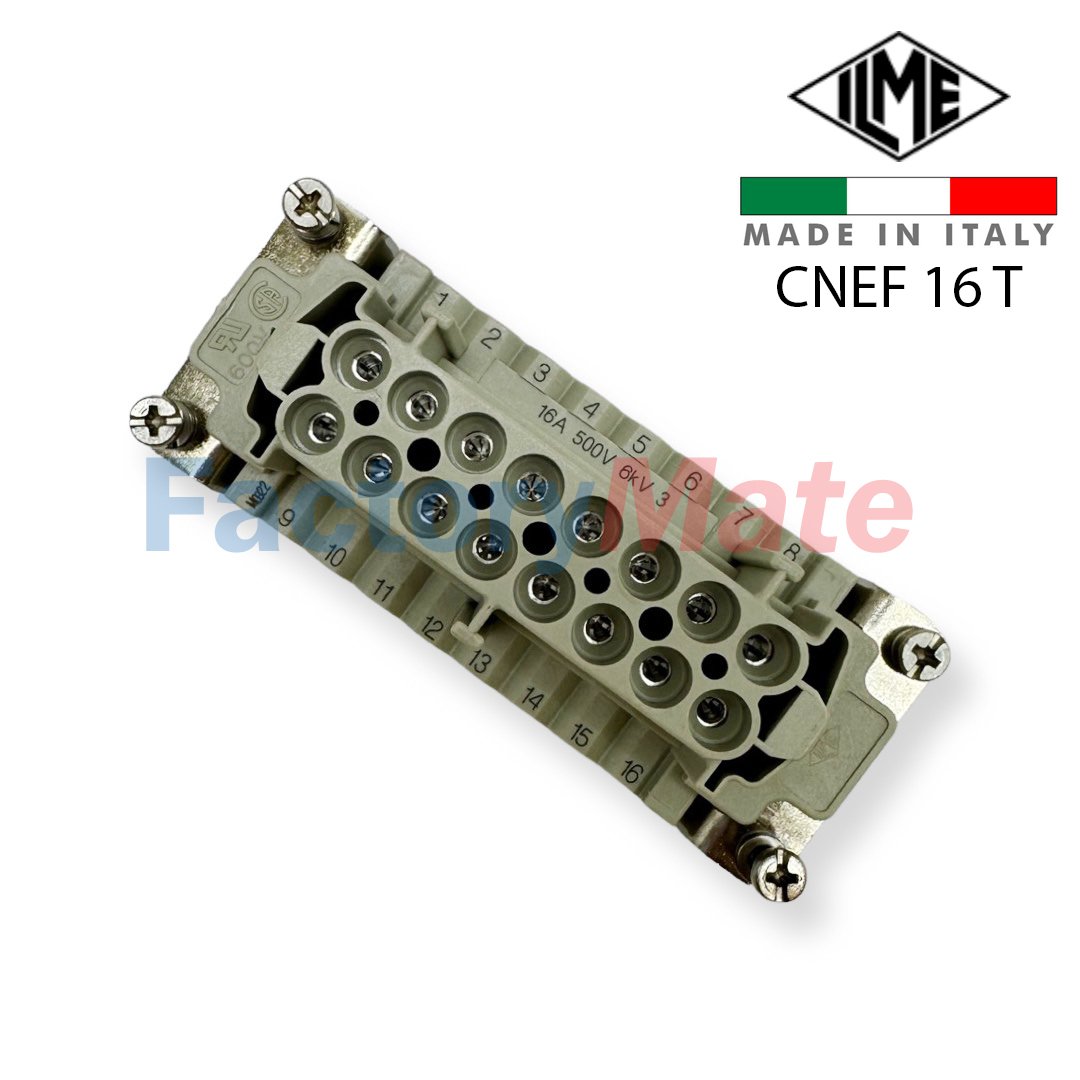 Connecteur HDC Mâle ILME CNEM 16 T - 16+PE 16A 500V Taille 77.27