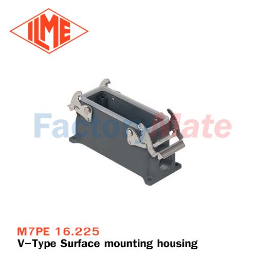 ILME M7PE 16.225 Surface mounting housing, E-Xtreme® V-TYPE series, with 2 levers, M25 x 2 cable entry, size "77.27"