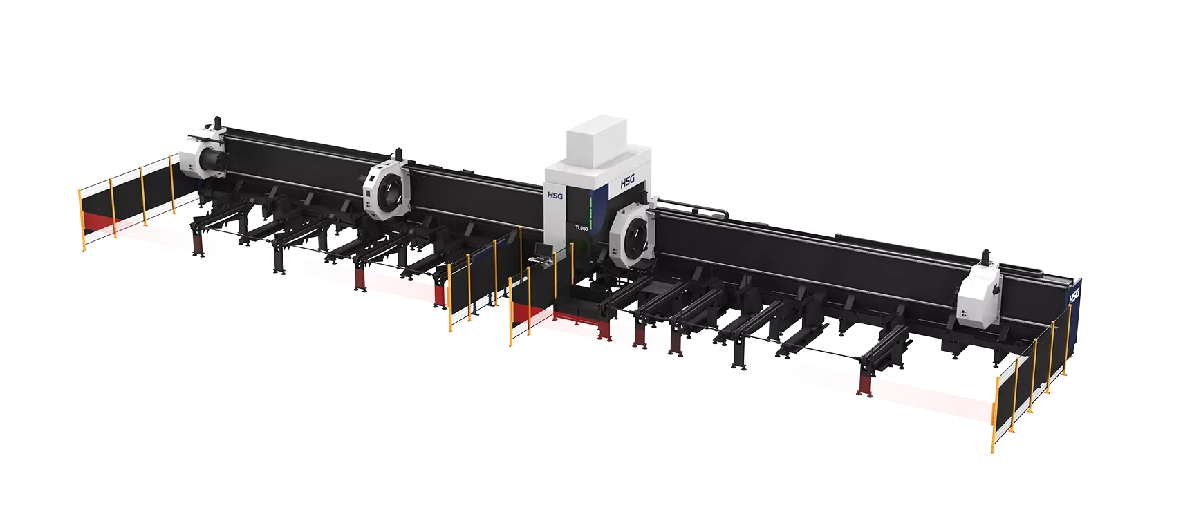 TL Four-chuck Heavy-duty Tube Fiber Laser Cutting Machine