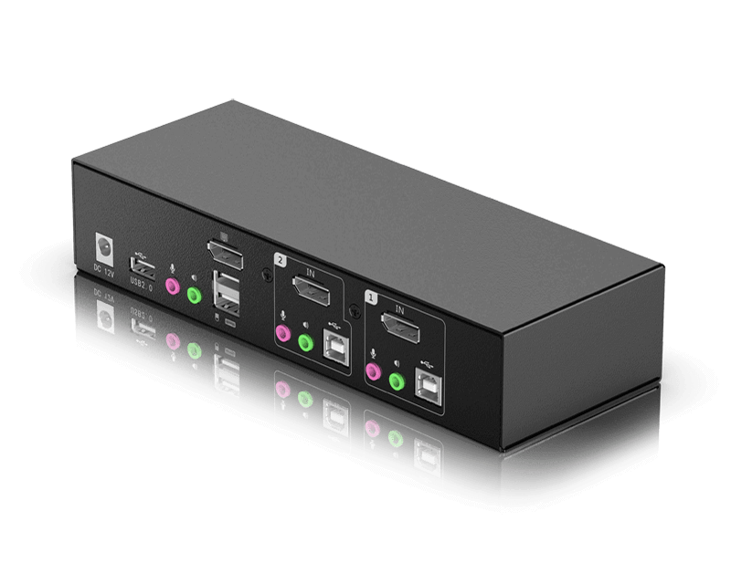*DP2202 : Kinan 2-Port USB2.0 DisplayPort KVM switch