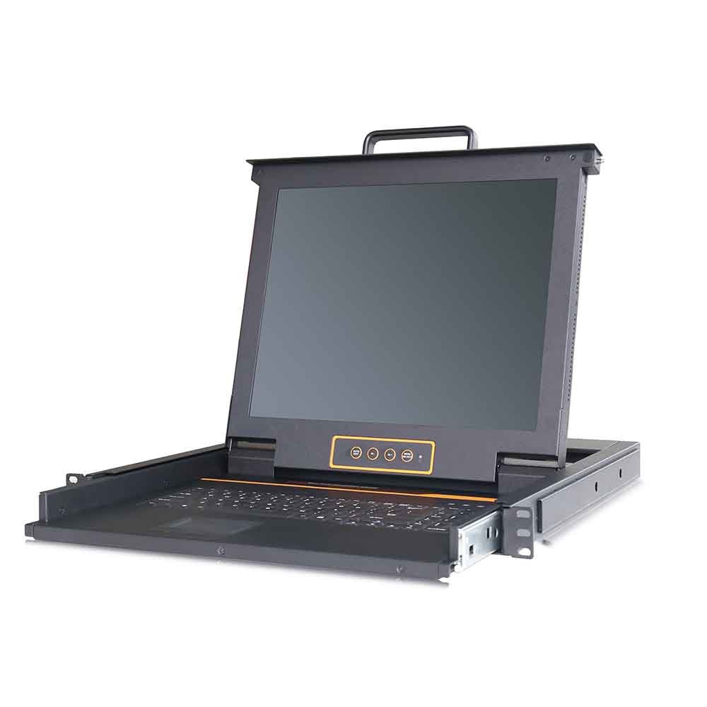 LD2701 : Kinan 1U Rackmount 17” 1 Port DVI LCD KVM Console