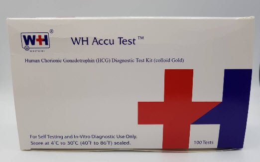 ชุดตรวจการตั้งครรภ์ WH Accu Test (ขายแยก 1 ชุดการทดสอบ) exp 05-2023