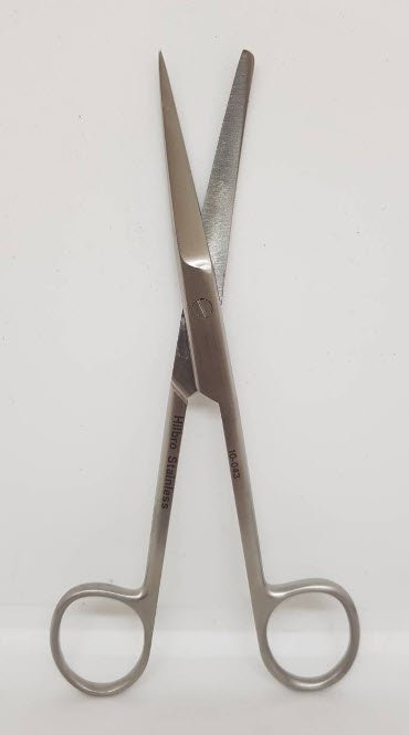 กรรไกร Deaver Scissors sh/bl (แหลม/มน) 14cm ปลายโค้ง (Hilbro) (10.0037.14)
