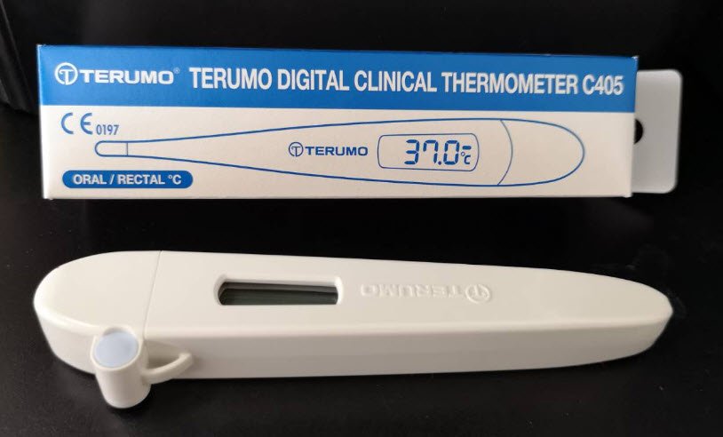 เทอร์โมมิเตอร์ดิจิตอลวัดไข้ทางปากหรือทวาร Terumo C405s