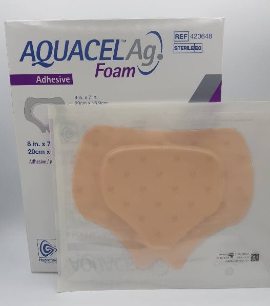 Aquacel Foam Ag+ Adhesive Sacrum 20x16.9 cm [420648] 