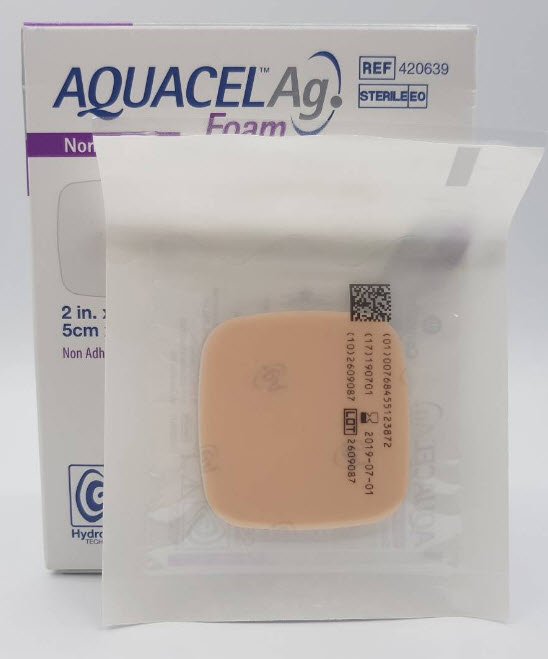 Aquacel Ag Foam Non Adhesive 5x5 cm [420639]