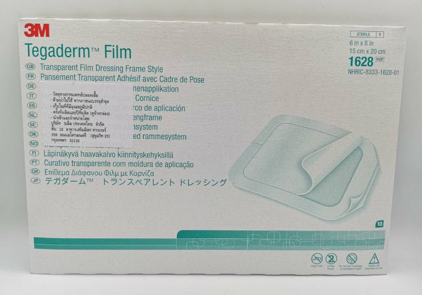 3M Tegaderm Film15x20cm แผ่นเทปใสปิดแผลกันน้ำ (1628) exp 14-01-2023