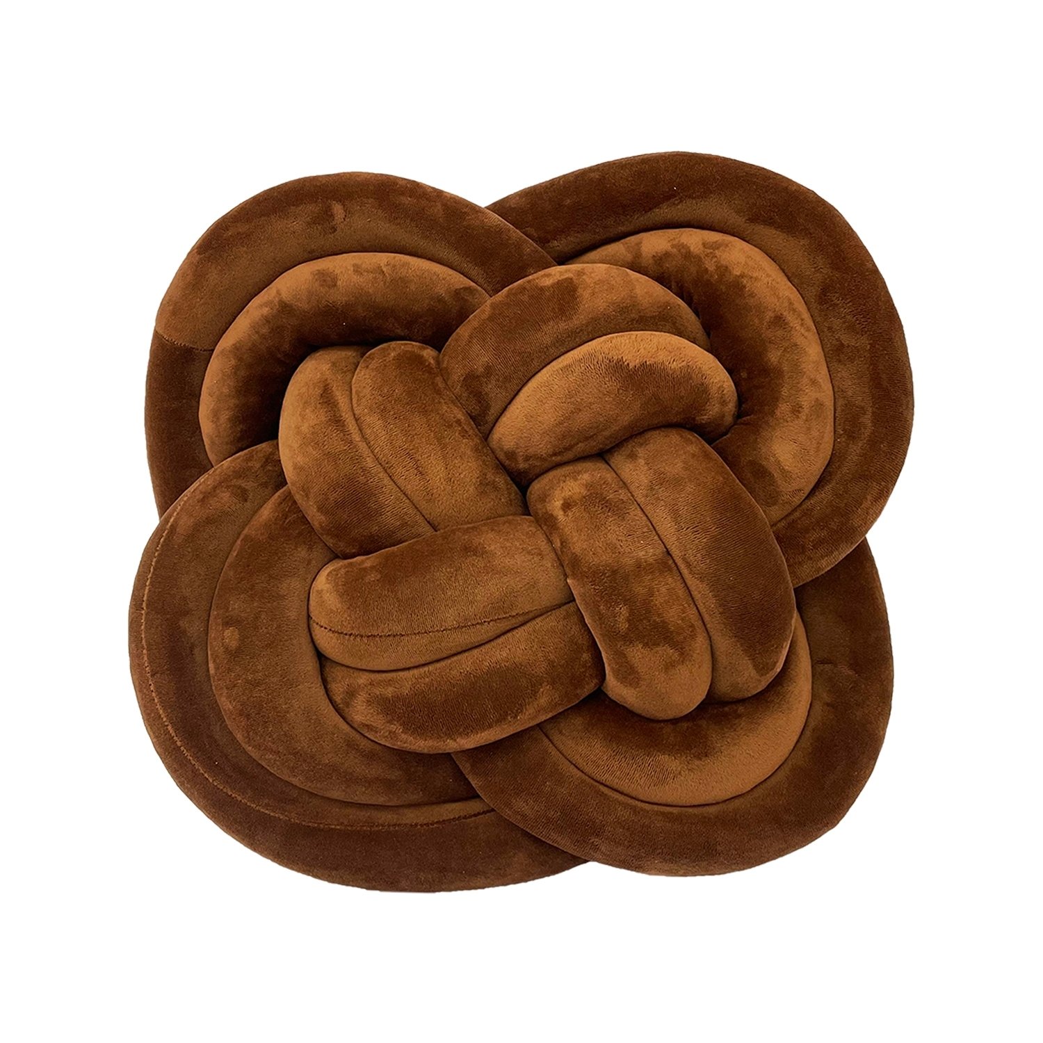 Knot Cushion Clover-Brown
