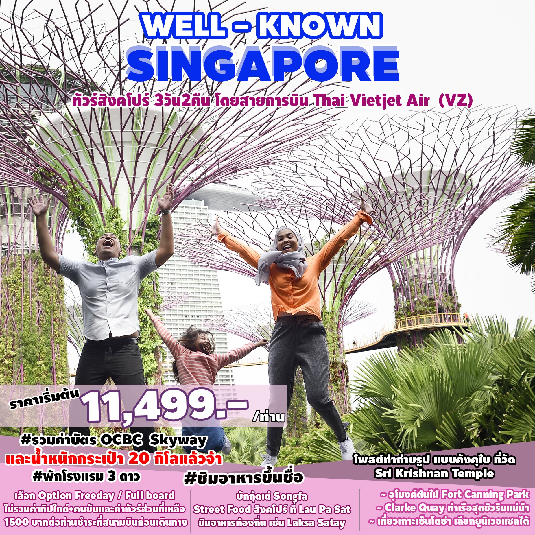Well-Known SINGAPORE 3 วัน 2 คืน (VZ)