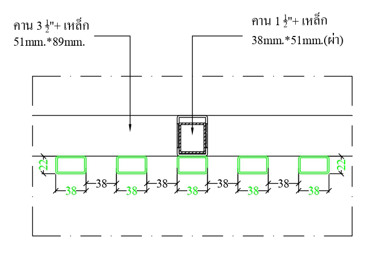 รูปแบบที่ 3 เส้นประดับ ขนาด 38 x 22 มม. ระยะห่างเส้น 38 มม.