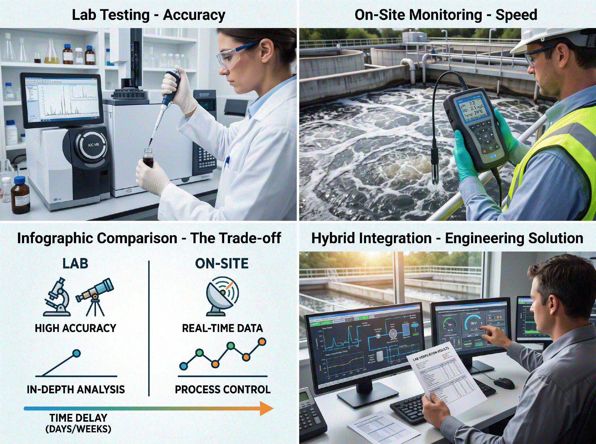 การวิเคราะห์คุณภาพน้ำ Lab Testing VS On-Site/Online Monitoring