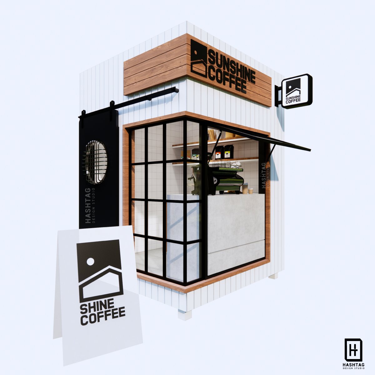 Kiosk คีออสสำเร็จรูป สำหรับตั้งในห้าง Indoor L บริการออกแบบ ผลิต  และติดตั้งครบวงจร - Hashtagstudio-Design