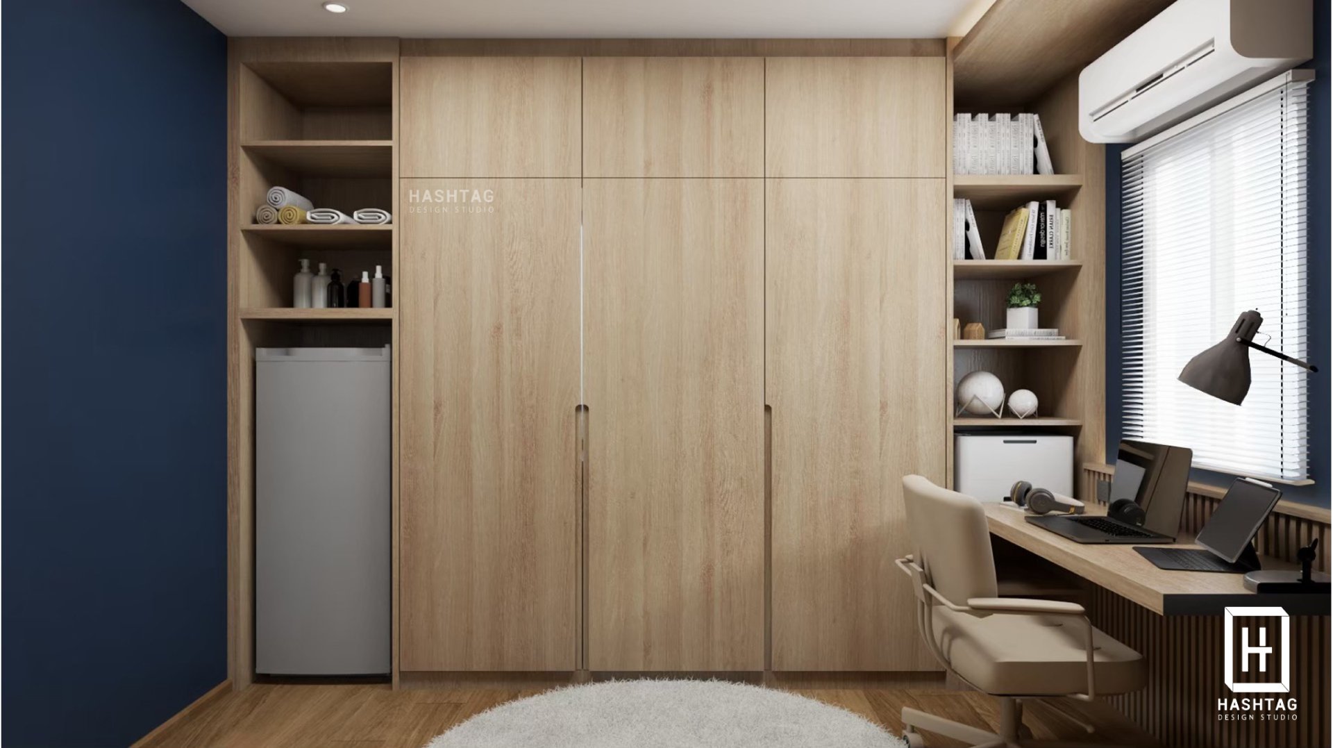 งานออกแบบห้องนอนบ้านพัก ห้อง Master Bedroom & Walk in Closet l บริการ ...