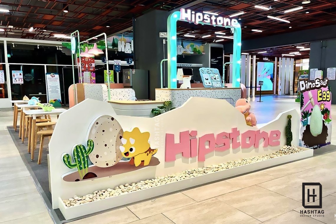 [งานติดตั้งจริง] ร้านค้าในห้าง "HipStone" คาเฟ่สุดน่ารักสำหรับน้องหนู  l บริการออกแบบ ผลิต และติดตั้งครบวงจร