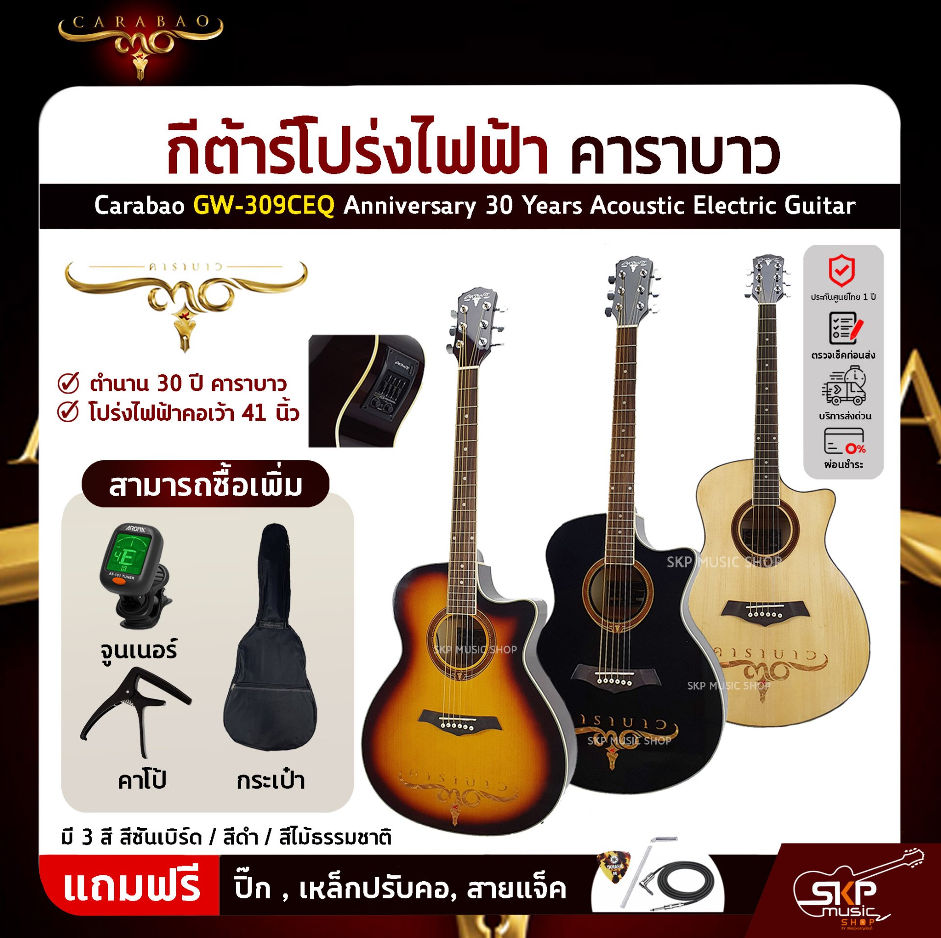 Carabao GW-309CEQ Anniversary 30 Years Acoustic Electric Guitar