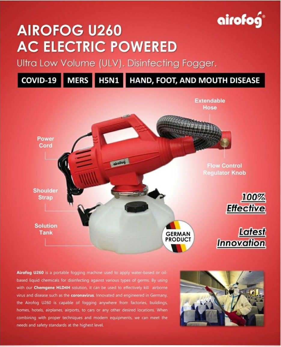 AIROFOG U260 worldhealthdisinfection