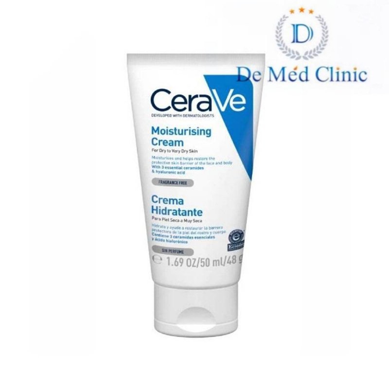 Cerave Moisturising Cream 48G.Exp 01/24 เซราวี ครีมบำรุงผิวหน้าและผิวกาย  สูตรสำหรับผิวแห้งถึงแห้งมาก - Demedclinic