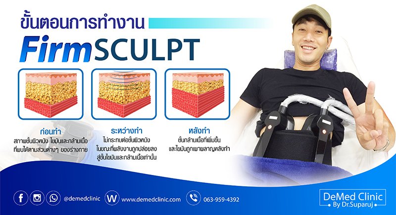 FirmSCULPT สร้างกล้ามเนื้อ สลายไขมัน   นวัตกรรมที่สามารถเสริมสร้างกล้ามเนื้อและสลายไขมัน ปั้นสรีระ ทรวดทรงในฝันของคุณ โดยไม่ต้องผ่าตัด ไม่ต้องพักฟื้น